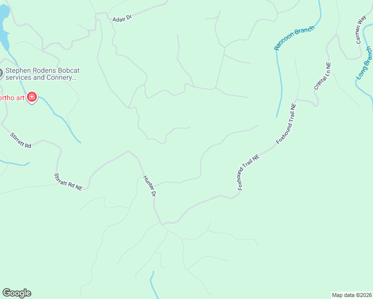 map of restaurants, bars, coffee shops, grocery stores, and more near 1184 Jewel Court Northeast in Ranger