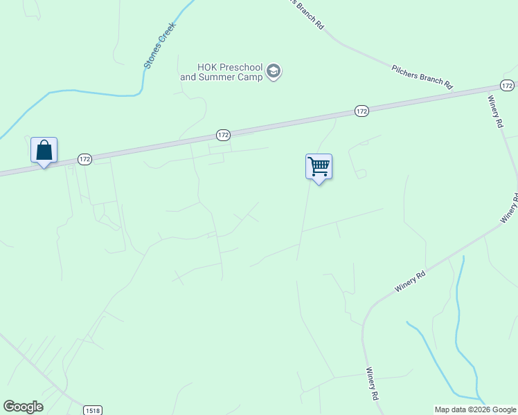 map of restaurants, bars, coffee shops, grocery stores, and more near 218 Salty Dog Lane in Sneads Ferry