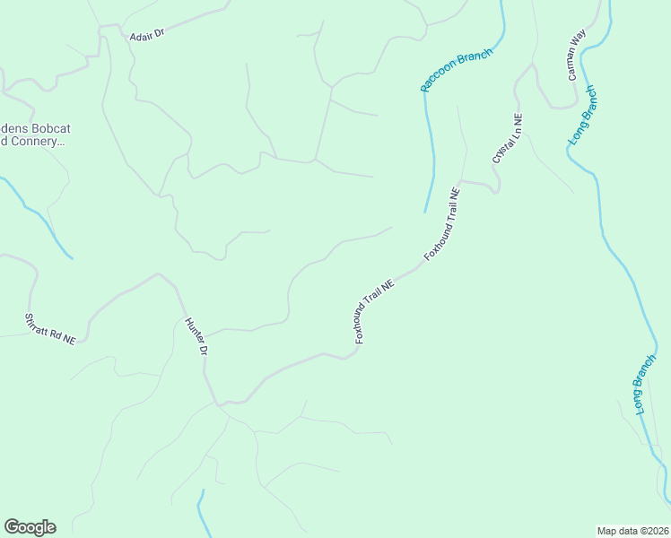 map of restaurants, bars, coffee shops, grocery stores, and more near 1209 Jewel Court Northeast in Ranger