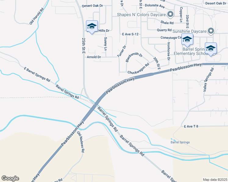 map of restaurants, bars, coffee shops, grocery stores, and more near 2660 Pearblossom Highway in Palmdale