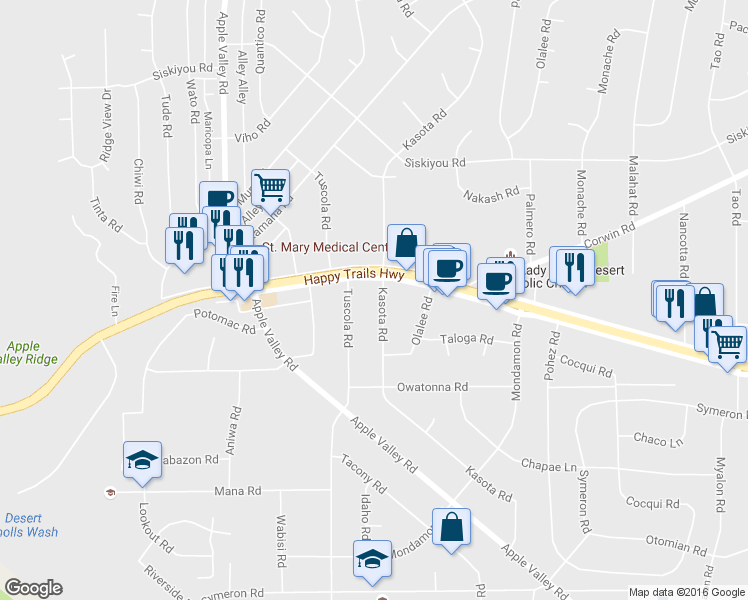 map of restaurants, bars, coffee shops, grocery stores, and more near 15860 Kasota Road in Apple Valley