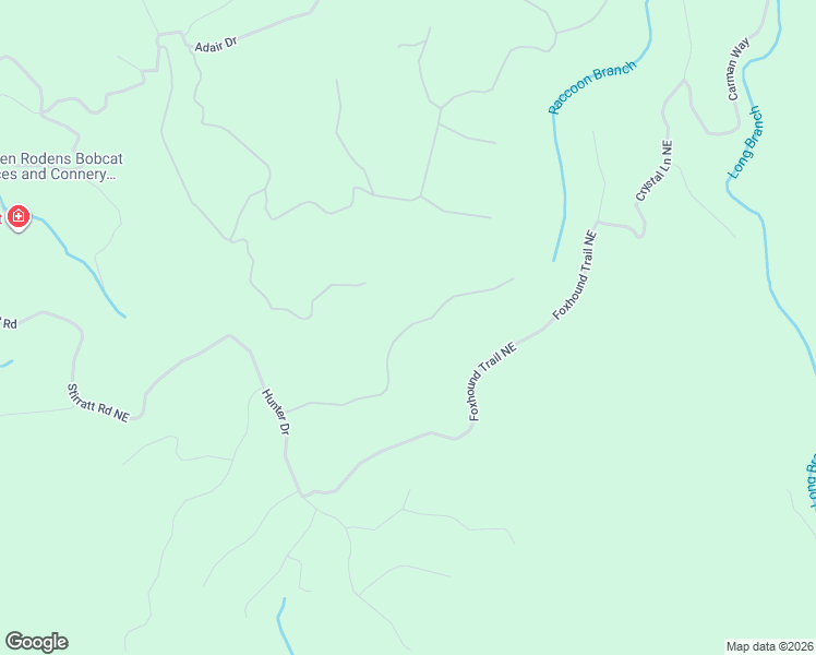 map of restaurants, bars, coffee shops, grocery stores, and more near 1196 Jewel Court Northeast in Ranger