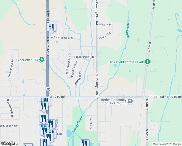 map of restaurants, bars, coffee shops, grocery stores, and more near 1006 Ranchwood Place in Duncan