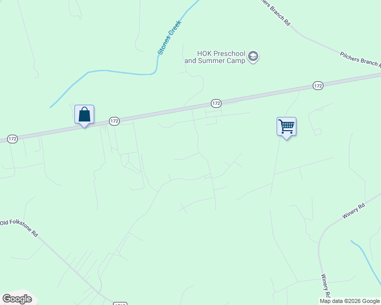 map of restaurants, bars, coffee shops, grocery stores, and more near 404 Blue Pennant Court in Sneads Ferry