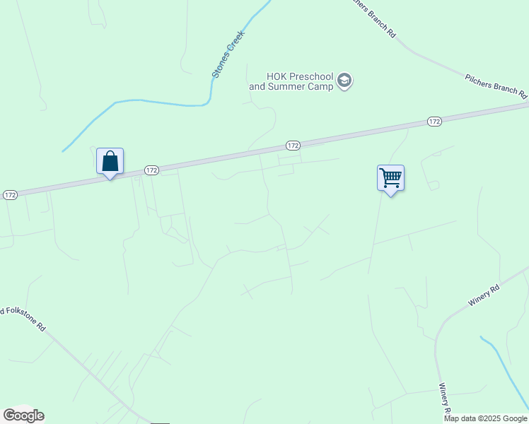 map of restaurants, bars, coffee shops, grocery stores, and more near 400 Blue Pennant Court in Holly Ridge