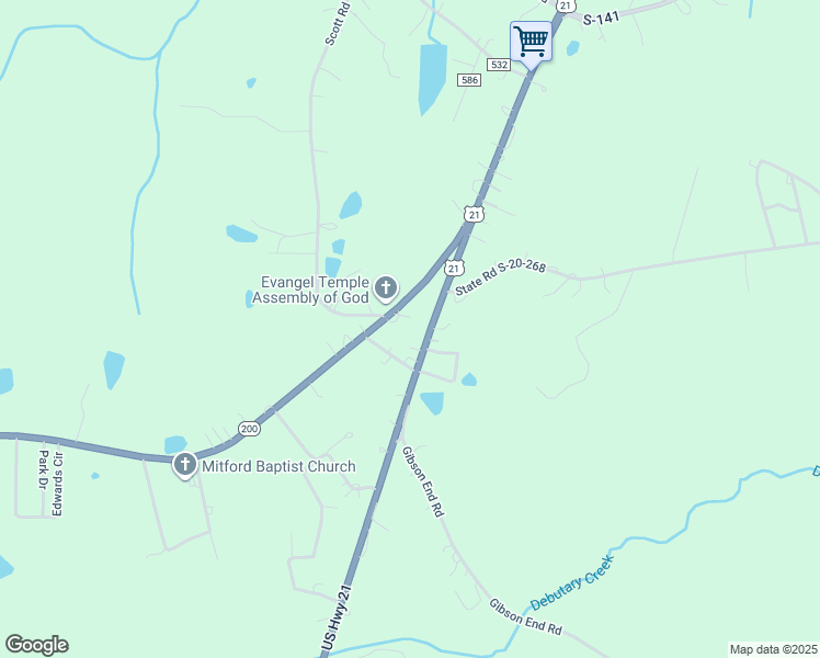 map of restaurants, bars, coffee shops, grocery stores, and more near 16232 South Carolina 200 in Great Falls