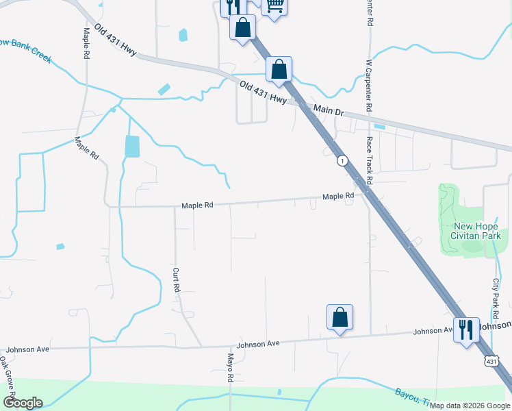 map of restaurants, bars, coffee shops, grocery stores, and more near 630 Maple Road in New Hope