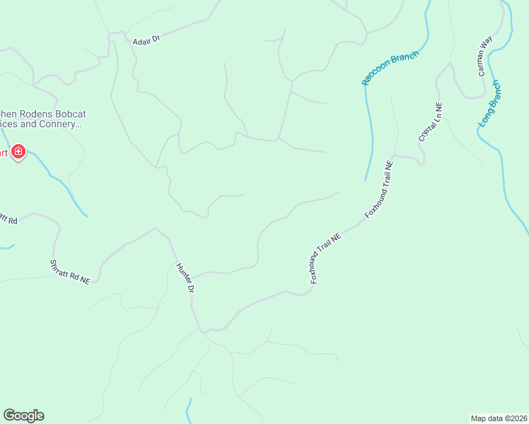 map of restaurants, bars, coffee shops, grocery stores, and more near 1187 Jewel Court Northeast in Ranger
