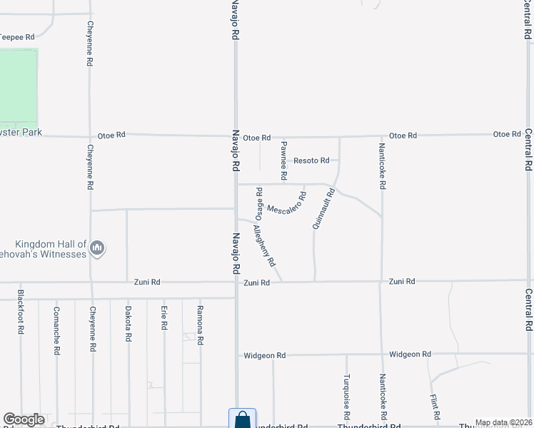 map of restaurants, bars, coffee shops, grocery stores, and more near 21787 Mescalero Road in Apple Valley
