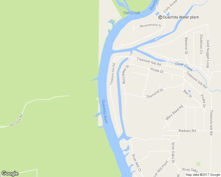 map of restaurants, bars, coffee shops, grocery stores, and more near 1581 Treasure Isle Road in Garland County