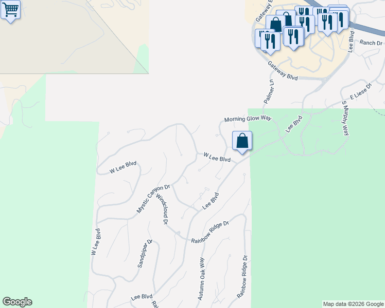 map of restaurants, bars, coffee shops, grocery stores, and more near 760 West Lee Boulevard in Prescott