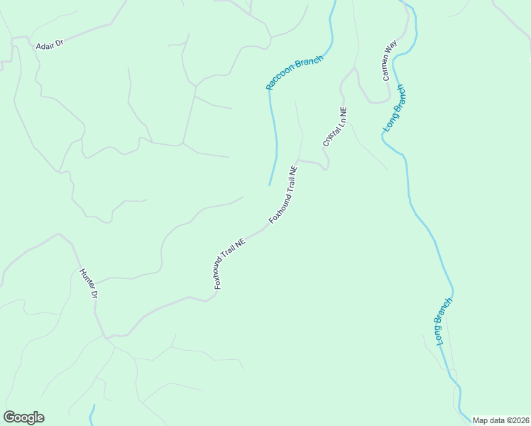 map of restaurants, bars, coffee shops, grocery stores, and more near 1399 Foxhound Trail Northeast in Ranger