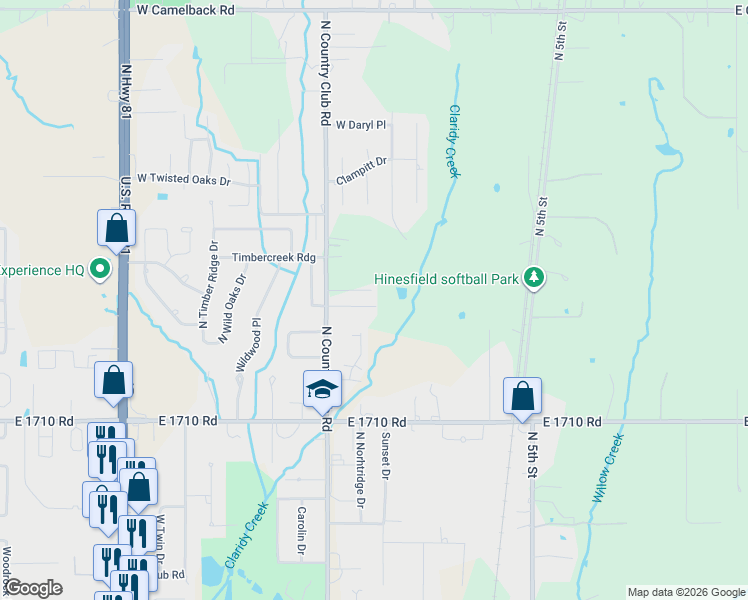 map of restaurants, bars, coffee shops, grocery stores, and more near 901 Northgate Avenue in Duncan