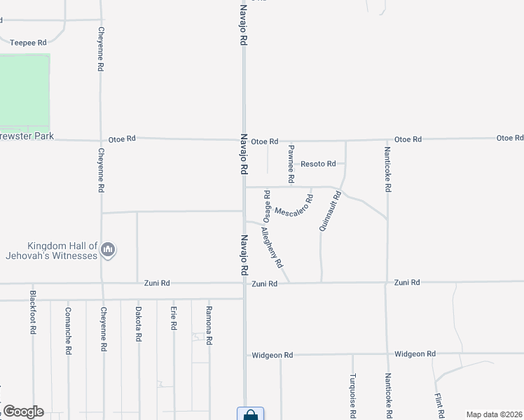 map of restaurants, bars, coffee shops, grocery stores, and more near 21787 Mescalero Road in Apple Valley