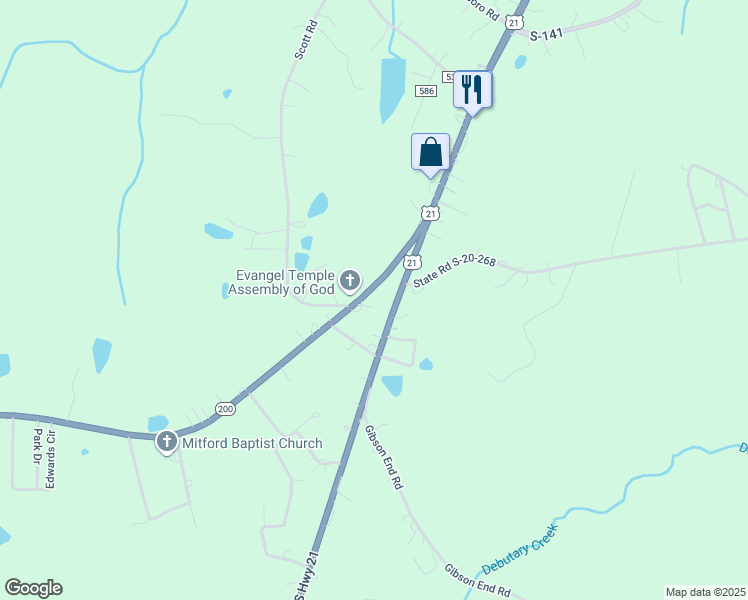 map of restaurants, bars, coffee shops, grocery stores, and more near 16232 South Carolina 200 in Great Falls