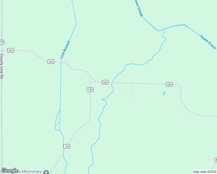 map of restaurants, bars, coffee shops, grocery stores, and more near 988 County Road 343 in Russellville