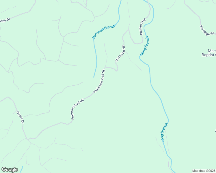 map of restaurants, bars, coffee shops, grocery stores, and more near 1379 Foxhound Trail Northeast in Ranger