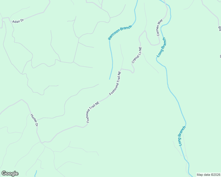 map of restaurants, bars, coffee shops, grocery stores, and more near 1399 Foxhound Trail Northeast in Ranger