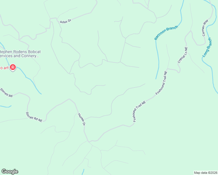 map of restaurants, bars, coffee shops, grocery stores, and more near 1187 Jewel Court Northeast in Ranger