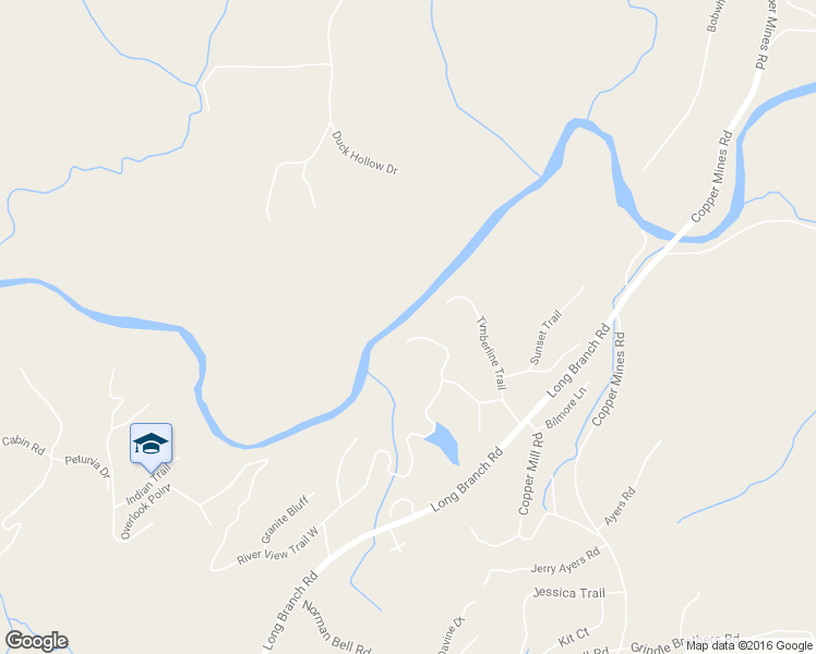 map of restaurants, bars, coffee shops, grocery stores, and more near 174 Whitewater Trail in Dahlonega
