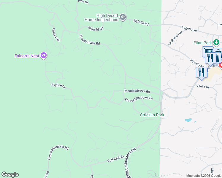 map of restaurants, bars, coffee shops, grocery stores, and more near 1991 Meadowbrook Road in Prescott
