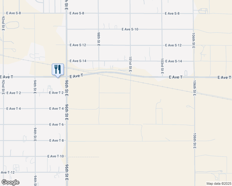 map of restaurants, bars, coffee shops, grocery stores, and more near Avenue T-2 in Los Angeles County