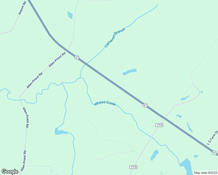 map of restaurants, bars, coffee shops, grocery stores, and more near 9464 North Carolina 87 in Council