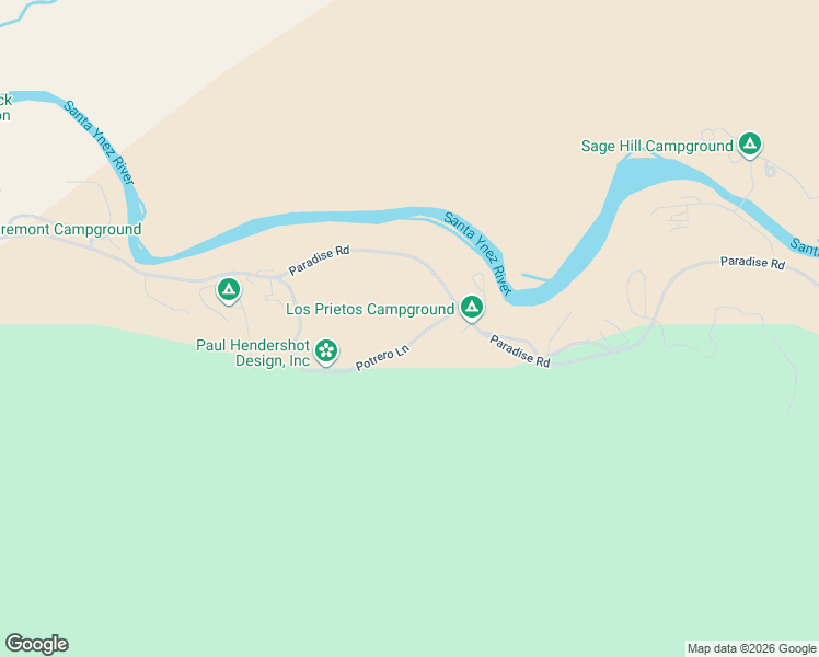 map of restaurants, bars, coffee shops, grocery stores, and more near 100-198 Potrero Lane in Santa Barbara