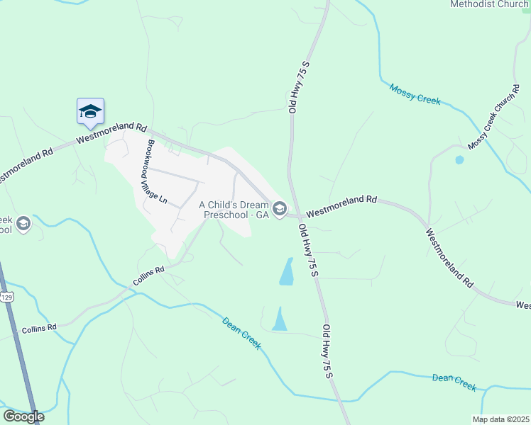 map of restaurants, bars, coffee shops, grocery stores, and more near Westmoreland Road in White County
