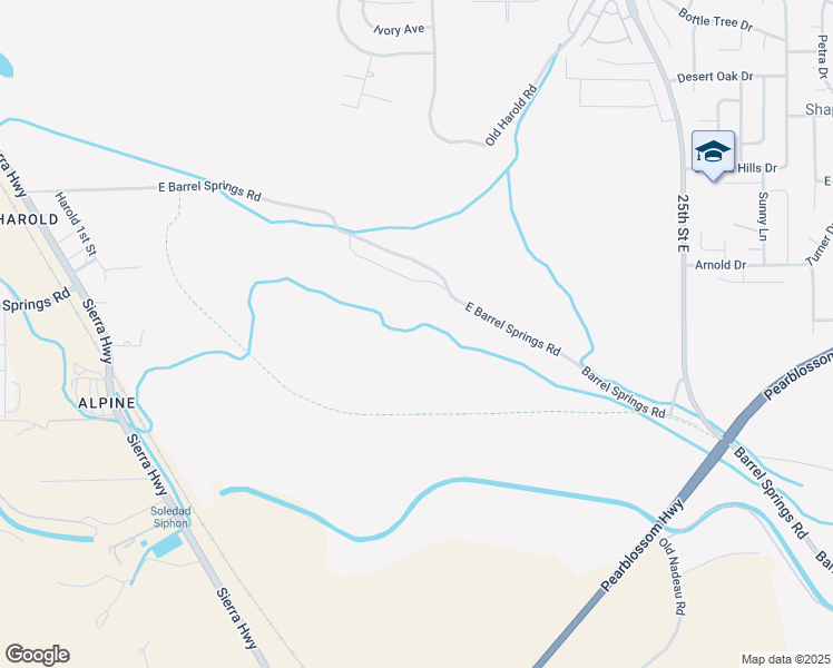 map of restaurants, bars, coffee shops, grocery stores, and more near California 14 in Palmdale