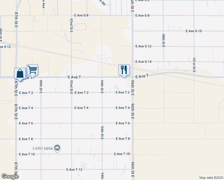 map of restaurants, bars, coffee shops, grocery stores, and more near 9441 East Avenue T 2 in Littlerock