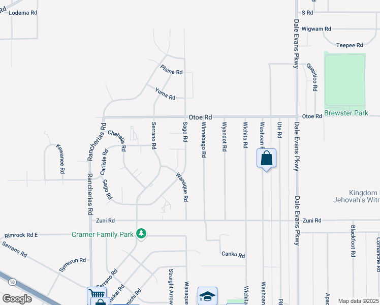 map of restaurants, bars, coffee shops, grocery stores, and more near 15983 Sago Road in Apple Valley