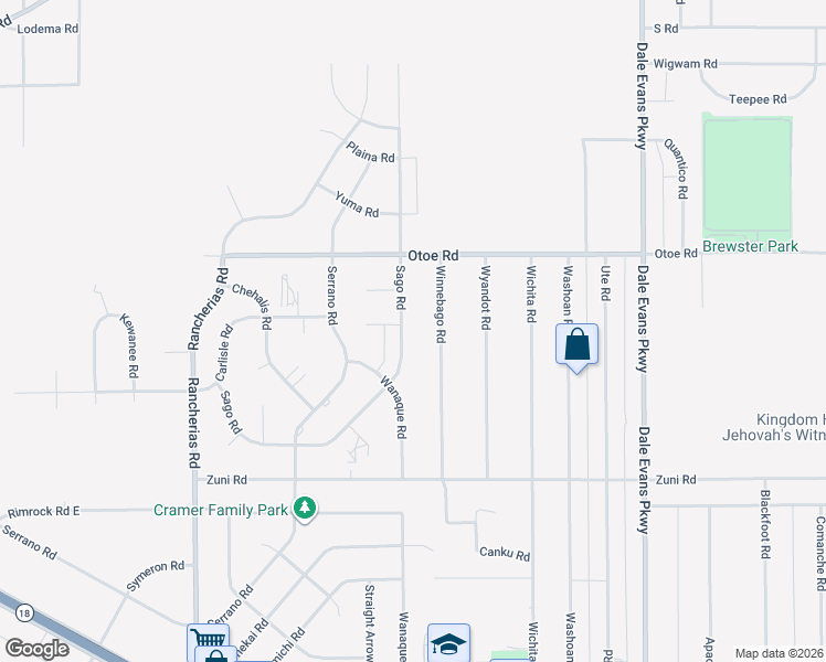 map of restaurants, bars, coffee shops, grocery stores, and more near 15965 Sago Road in Apple Valley