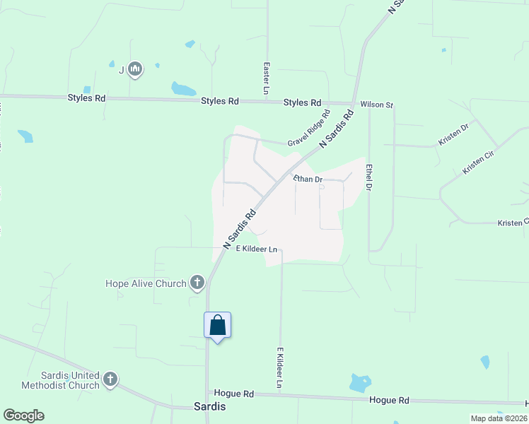 map of restaurants, bars, coffee shops, grocery stores, and more near 22921 North Sardis Road in Saline County