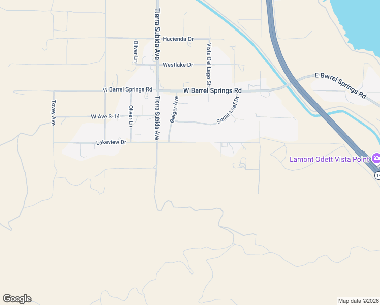 map of restaurants, bars, coffee shops, grocery stores, and more near Lakeview Drive in Palmdale