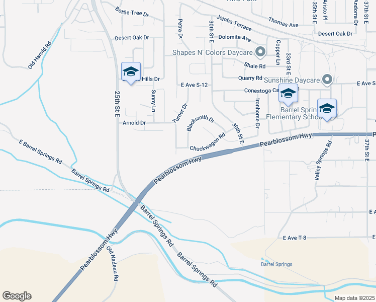map of restaurants, bars, coffee shops, grocery stores, and more near 2748 Chuckwagon Road in Palmdale