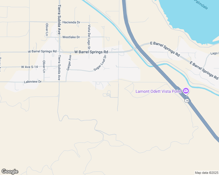 map of restaurants, bars, coffee shops, grocery stores, and more near 238 Lakeview Drive in Palmdale