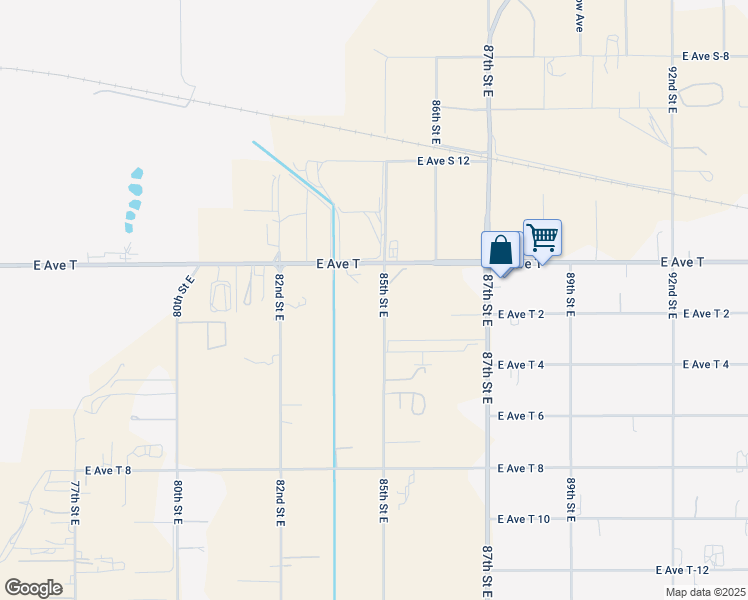 map of restaurants, bars, coffee shops, grocery stores, and more near 36309 85th Street East in Littlerock