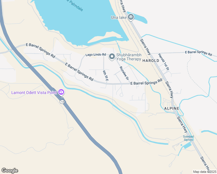map of restaurants, bars, coffee shops, grocery stores, and more near 36358 Lakepointe Lane in Palmdale