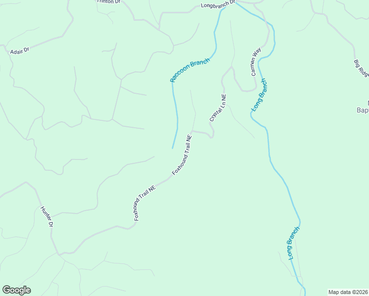 map of restaurants, bars, coffee shops, grocery stores, and more near 1403 Foxhound Trail Northeast in Ranger