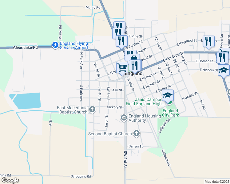 map of restaurants, bars, coffee shops, grocery stores, and more near 113 Ash Street in England