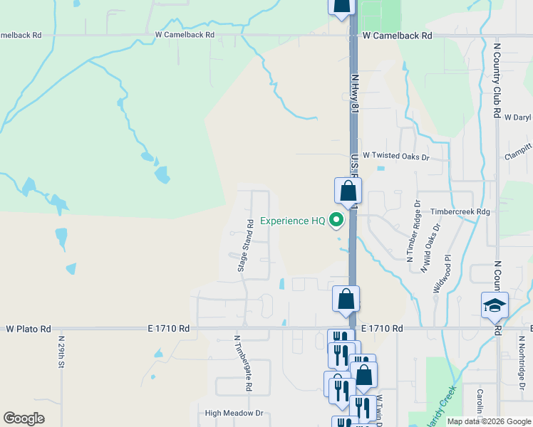 map of restaurants, bars, coffee shops, grocery stores, and more near 3102 Stagestand in Duncan