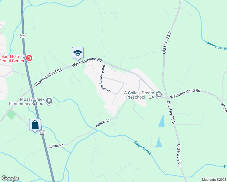 map of restaurants, bars, coffee shops, grocery stores, and more near 297 Brookwood Village Lane in Cleveland