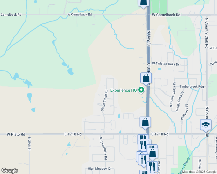 map of restaurants, bars, coffee shops, grocery stores, and more near 3102 Stagestand in Duncan