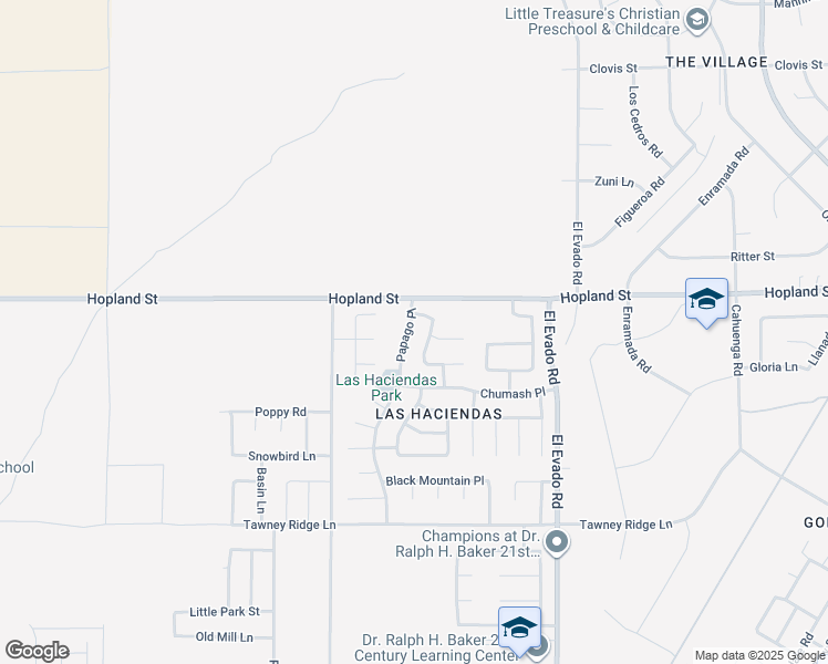 map of restaurants, bars, coffee shops, grocery stores, and more near 16061 Papago Place in Victorville