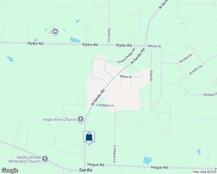 map of restaurants, bars, coffee shops, grocery stores, and more near 22921 North Sardis Road in Saline County