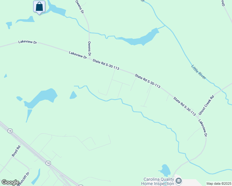 map of restaurants, bars, coffee shops, grocery stores, and more near 247 Rock Creek Road in Laurens