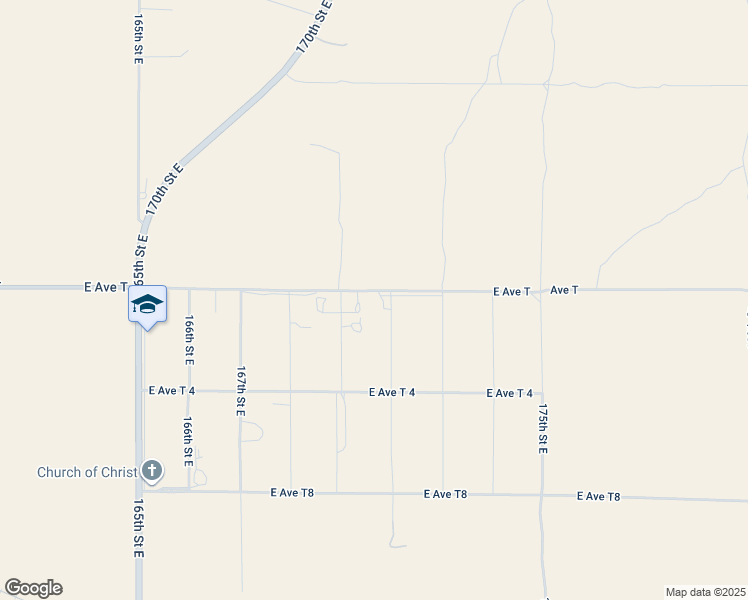 map of restaurants, bars, coffee shops, grocery stores, and more near 17046 East Avenue T in Llano