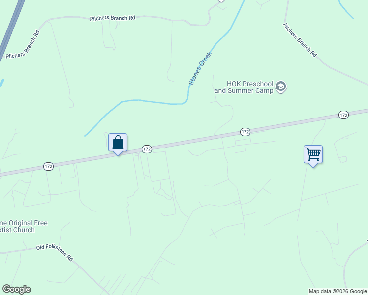 map of restaurants, bars, coffee shops, grocery stores, and more near 222 Admiral Court in Sneads Ferry