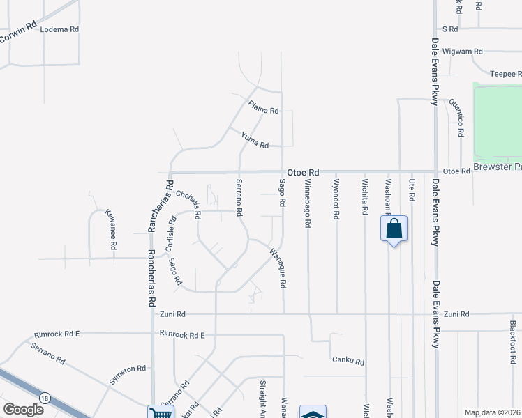 map of restaurants, bars, coffee shops, grocery stores, and more near 20412 Sago Lane in Apple Valley